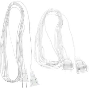Gadpiparty 2 Pcs String Extension Lights Clear Cable Extension Cord Plug Extension Cord Invisible Extension Plug Light Accessory Extender Wire for Lamp Indoor Outdoor