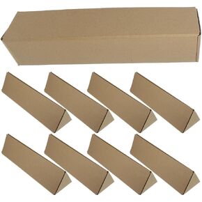 10Pcs Triangle Carton, 3x3x14in Kraft Paper Storage Box, Express Packaging Carton, Red Wine Long Strip Packaging Box