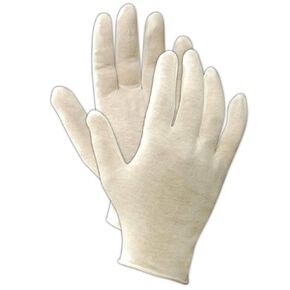 MAGID TouchMaster Ambidextrous Cotton Inspection Gloves, 12 Pairs, Size 9/Large, 14" Length, White, 13-651-14-COT