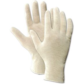 قفازات فحص قطنية من ماجد تاتش ماستر، 12 زوجًا، مقاس 9/كبير، طول 35.56 سم، أبيض، 13-651-14-COT in Kuwait