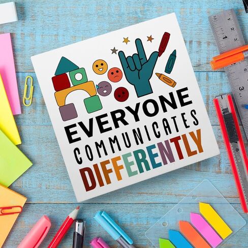 Autism Decor Wooden Box Sign, Autism Awareness Classroom Home Office Desk Decor Kids Autism Decoration, See The Ability Not The Disability, Autism Awareness Month Gifts in Kuwait