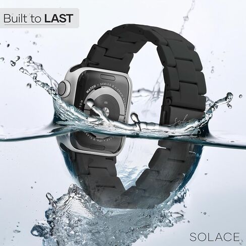 Solace Bands Lightweight Perma Watch Band - Universal Fit for Apple Watch Bands for Women & Men, iWatch Bands for 38mm 40mm 41mm 42mm 44mm 45mm 49mm Ultra, SE, Series 11 10 9 8 7 6 5-1 (Matte Solid) in Saudi Arabia