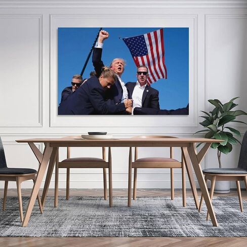 Alicecally Donald Trump Assassination Canvas Poster Wall Art Decor Print Picture Paintings for Living Room Bedroom Decoration 08x12inch(20x30cm) in Saudi Arabia