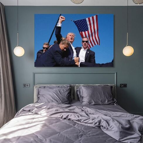 Alicecally Donald Trump Assassination Canvas Poster Wall Art Decor Print Picture Paintings for Living Room Bedroom Decoration 08x12inch(20x30cm) in Saudi Arabia