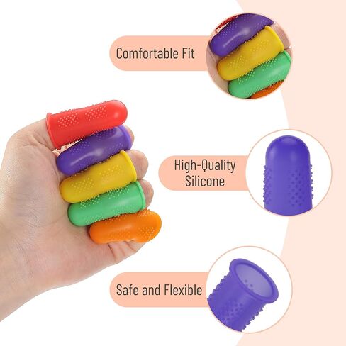 Mr. Pen- Hot Glue Gun Finger Protectors, 24 pcs, Pastel Colors Silicone Finger Protectors, Rubber Fingers Tips, Rubber Finger Covers, Rubber Finger Tips Protector, Finger Grip, Finger Rubber Tips in Saudi Arabia