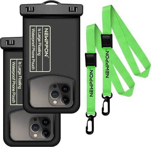 newppon Floating Waterproof Phone Pouch : 4 Pack Large Float Clear Cell Holder Protector with Lanyard - Universal Floatable Water Proof Dry Bag for iPhone Samsung Galaxy for Beach Swimming Pool in Saudi Arabia
