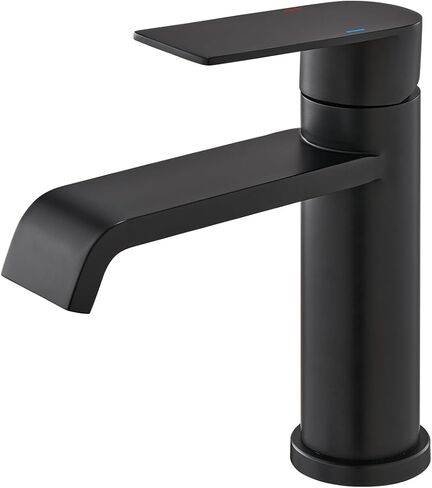 Black Bathroom Faucet, Waterfall Bathroom Sink Faucet, 1 or 3 Hole Bathroom Faucet, Single Handle Bathroom Faucets for Vanity RV in Saudi Arabia