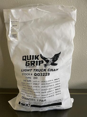 شركة Security Chain Company QG3227CAM Quik Grip سلسلة جر لإطارات الشاحنات الخفيفة من النوع CAM-DH - مجموعة من 2 in Kuwait