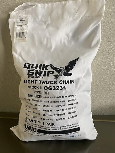 شركة Security Chain Company QG3227CAM Quik Grip سلسلة جر لإطارات الشاحنات الخفيفة من النوع CAM-DH - مجموعة من 2 in Kuwait
