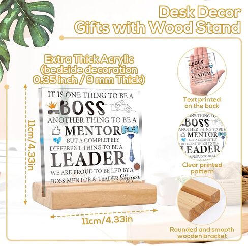ديكور مكتب سيدة بوس - هدايا Shejdgart Boss Lady للنساء من الأكريليك، لوحة مكتب مع حامل خشبي، اقتباسات ملهمة، هدايا يوم الرؤساء، هدية تقدير لرؤساء عيد الميلاد، زعيم معلمه in Saudi Arabia