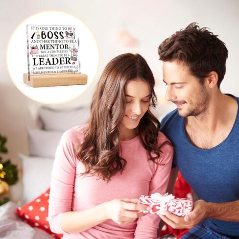 ديكور مكتب سيدة بوس - هدايا Shejdgart Boss Lady للنساء من الأكريليك، لوحة مكتب مع حامل خشبي، اقتباسات ملهمة، هدايا يوم الرؤساء، هدية تقدير لرؤساء عيد الميلاد، زعيم معلمه in Saudi Arabia