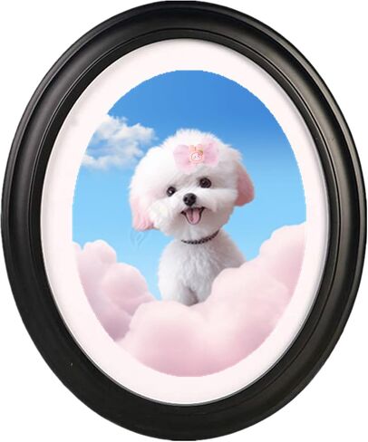 Oval picture frame Wooden Display Frame Classic Wooden Wall Hanging Picture Frames for Home Office Wall Decor(Black,10 inch) in Saudi Arabia