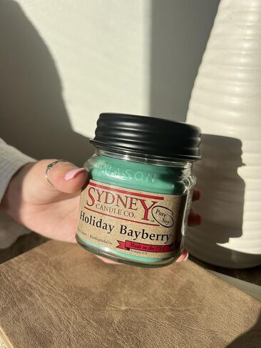 Fall Candles | Soy Mason Jar Candle | Fall Scented Candles for Home | Holiday Candle (7.5 oz) (Holiday Bayberry) in Saudi Arabia