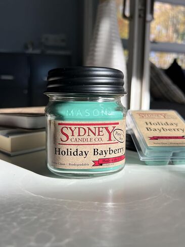 Fall Candles | Soy Mason Jar Candle | Fall Scented Candles for Home | Holiday Candle (7.5 oz) (Holiday Bayberry) in Saudi Arabia