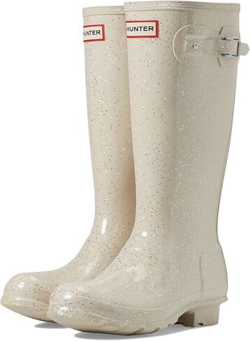 Hunter Original Giant Glitter Wellington Boots (Little Kid/Big Kid) Black 4 Big Kid M in Kuwait