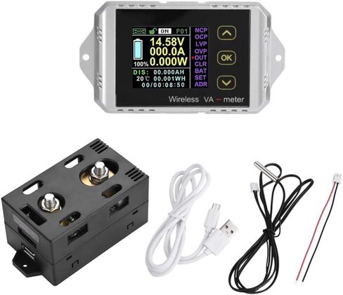 Multi-Function DC Meter Color LCD Screen DC Voltage Tester Ammeter Power Meter Watt Tester(VAT-4300) in Saudi Arabia