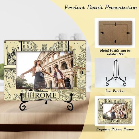 Alaska Picture Frame - 4x6 Alaskan Adventure Themed Wooden Frame with Stand, Gifts for Family Vacation Honeymoon Wedding, Home Office Desk Holiday Decorations - 13 in Saudi Arabia