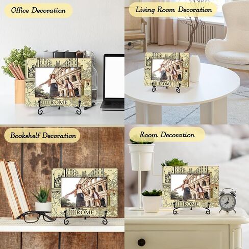 Alaska Picture Frame - 4x6 Alaskan Adventure Themed Wooden Frame with Stand, Gifts for Family Vacation Honeymoon Wedding, Home Office Desk Holiday Decorations - 13 in Saudi Arabia