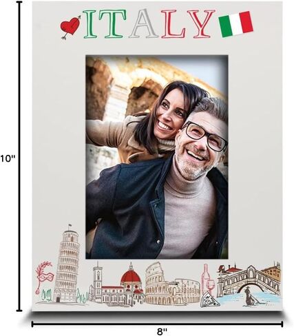 ELLA BUSTA-Italy Picture frame-Wedding, Engaged, Honeymoon, Vacation in Italy- UV Print Italy symbols Design set (5x7 Vertical) in Saudi Arabia