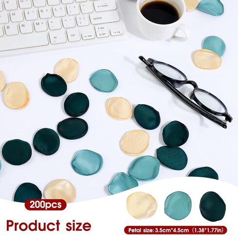 200 PCS Silk Rose Petals Artificial Flowers Petals Green Fake Rose Petals Flower Girl Basket for Wedding Vintage Green Petals for Aisle Scatter Dinner Table Centerpieces Bridal Shower Table Decor in Saudi Arabia