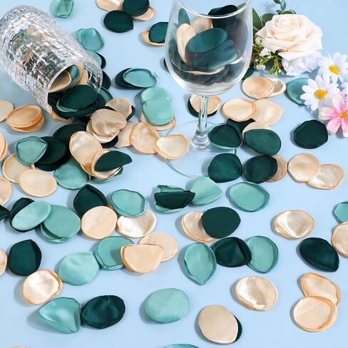 200 PCS Silk Rose Petals Artificial Flowers Petals Green Fake Rose Petals Flower Girl Basket for Wedding Vintage Green Petals for Aisle Scatter Dinner Table Centerpieces Bridal Shower Table Decor in Saudi Arabia