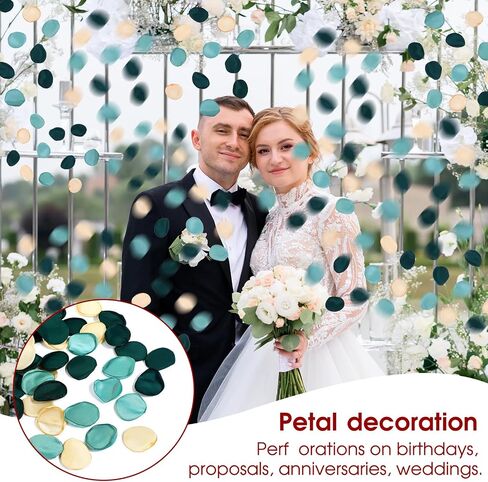 200 PCS Silk Rose Petals Artificial Flowers Petals Green Fake Rose Petals Flower Girl Basket for Wedding Vintage Green Petals for Aisle Scatter Dinner Table Centerpieces Bridal Shower Table Decor in Saudi Arabia