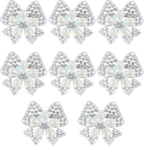 MIAO JIN 8 قطع شريط منديل دائري على شكل قوس منديل حلقة منديل بإبزيم ملحقات تزيين الطاولة، عيد الشكر، النزهة، لم شمل الأسرة، تزيين الزفاف، المطعم، حفلة عيد الميلاد in Kuwait