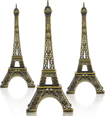 Shimeyao 3 Pcs Eiffel Tower Cake Topper Paris Eiffel Tower Centerpiece Mini Statue Decor Figurine Table Tower Eiffel Home Decoration for Party in Kuwait