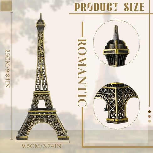 Shimeyao 3 Pcs Eiffel Tower Cake Topper Paris Eiffel Tower Centerpiece Mini Statue Decor Figurine Table Tower Eiffel Home Decoration for Party in Kuwait