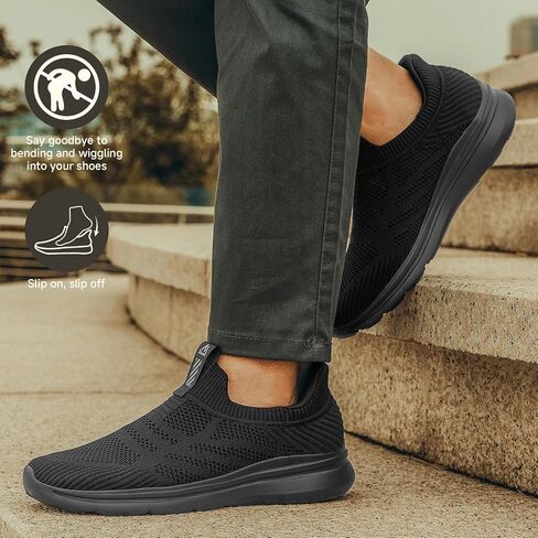 Men's Hands-Free Slip On Sneakers | Laceless Walking Shoes for Gym/Travel/Office in Saudi Arabia