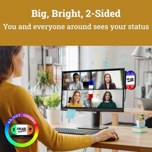 Busy Lights, Do not Disturb Light, Cam, Mic Control Mute, Busy Light Indicator for Office, Adjustable Lights, Free Software Download in Saudi Arabia
