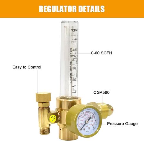 Argon CO2 Flow Meter Gas Regulator Gauge for MIG Welding TIG welder in Saudi Arabia