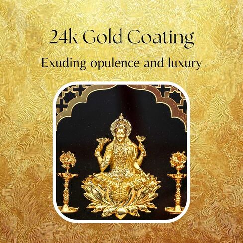 إطار صور ZAARIYA مطلي بالذهب Goddess Laxmi Mata لبوجا ماندير، ديكور حائط وهدية لحفل تدفئة المنزل in Saudi Arabia