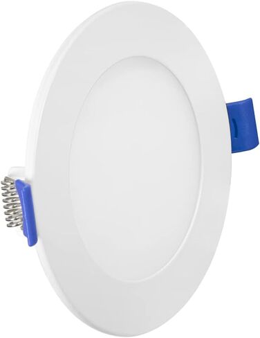 Maxxima 4 بوصة. 5 CCT إضاءة LED سفلية رفيعة للغاية - 5 درجة حرارة ألوان قابلة للاختيار 2700K/3000K/3500K/4000K/5000K، 750 لومن، نحيف بدون علبة، تصنيف IC، ضوء سقف خافت، صندوق J متضمن in Kuwait