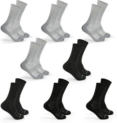 Fruit of the Loom Athletic Crew Socks for Men, 8 Pair Multi Pack - Cushioned, Breathable, Arch Support, White in Saudi Arabia