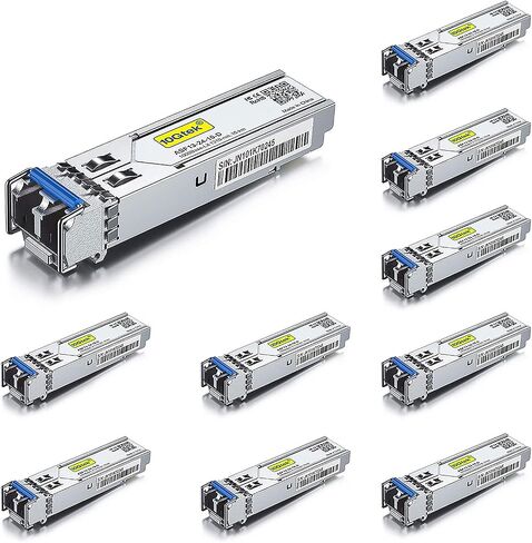 10Gtek 1000BASE-SX Gigabit SFP LC Multi-Mode Transceiver, Mini-GBIC Module for Cisco GLC-SX-MMD/GLC-SX-MM/SFP-GE-S, Ubiquiti UniFi UF-MM-1G, Meraki, Fortinet, TP-Link, 850nm, DDM, 550m in Saudi Arabia