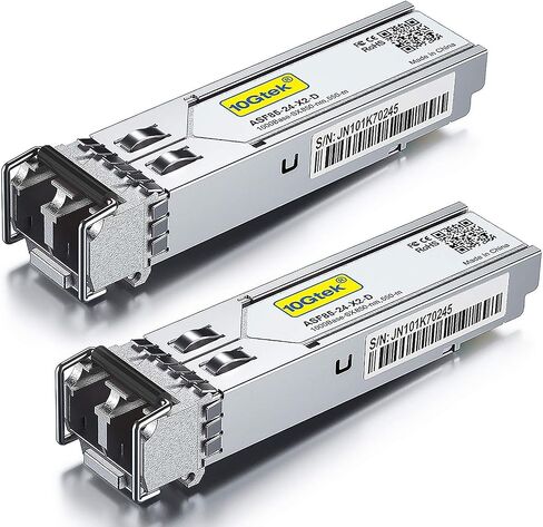 10Gtek 1000BASE-SX Gigabit SFP LC Multi-Mode Transceiver, Mini-GBIC Module for Cisco GLC-SX-MMD/GLC-SX-MM/SFP-GE-S, Ubiquiti UniFi UF-MM-1G, Meraki, Fortinet, TP-Link, 850nm, DDM, 550m in Saudi Arabia