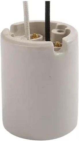E39 Mogul Base Heavy Duty Keyless Glazed Porcelain Socket,Incandescent Lampholder,E39 Lamp Holder with Leads,1500W,600V (1-Pack) in Saudi Arabia