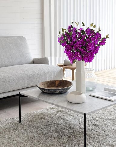10PCS Bougainvillea Artificial Flowers 29.50" Silk Bougainvillea Vines Fake Bougainvillea Branches Purple Long Stem Faux Bougainvillea for Home Garden DIY Decor Wedding Centerpieces (Purple) in Saudi Arabia