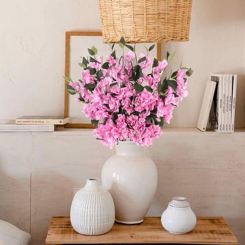 10PCS Bougainvillea Artificial Flowers 29.50" Silk Bougainvillea Vines Fake Bougainvillea Branches Purple Long Stem Faux Bougainvillea for Home Garden DIY Decor Wedding Centerpieces (Purple) in Saudi Arabia