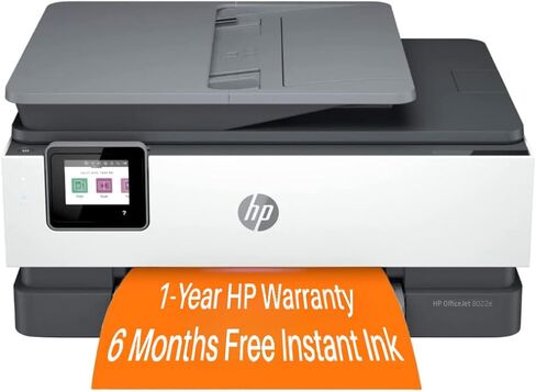 HP OfficeJet Pro 8028e All in One Wireless Printer Scanner Copier Fax Inkjet Print 2.7 Inch Touchscreen 6 Months of Free Ink 2 Years HP Warranty 20 ppm Black 10 ppm Color for Home Office Use (Renewed) in Saudi Arabia