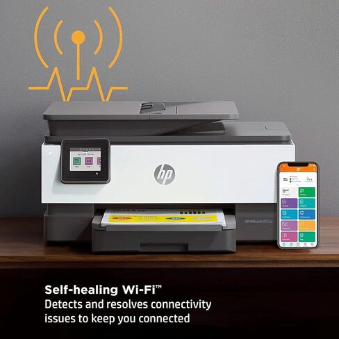HP OfficeJet Pro 8028e All in One Wireless Printer Scanner Copier Fax Inkjet Print 2.7 Inch Touchscreen 6 Months of Free Ink 2 Years HP Warranty 20 ppm Black 10 ppm Color for Home Office Use (Renewed) in Saudi Arabia