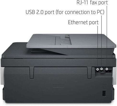 HP OfficeJet Pro 8028e All in One Wireless Printer Scanner Copier Fax Inkjet Print 2.7 Inch Touchscreen 6 Months of Free Ink 2 Years HP Warranty 20 ppm Black 10 ppm Color for Home Office Use (Renewed) in Saudi Arabia