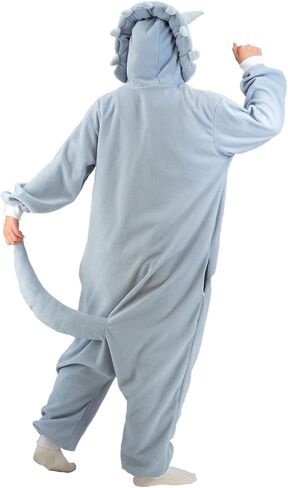 Unisex Adult Dinosaur Triceratops Onesie Pajamas Animal Christmas Costume Homewear Sleepwear for Women men, X-Large in Saudi Arabia