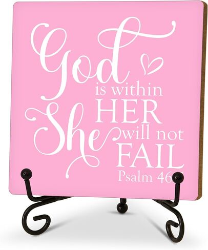 ديكور مكتب مسيحي، الله بداخلها لن تسقط، ديكور غرفة مسيحية، هدية ملهمة لأصدقاء العائلة والزملاء، ديكور خشبي مضحك لتزيين المكتب المنزلي Shelf-A03 in Kuwait