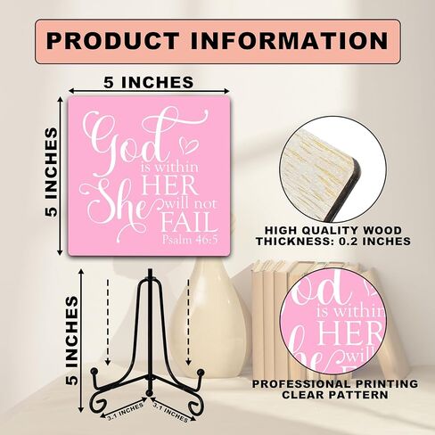 ديكور مكتب مسيحي، الله بداخلها لن تسقط، ديكور غرفة مسيحية، هدية ملهمة لأصدقاء العائلة والزملاء، ديكور خشبي مضحك لتزيين المكتب المنزلي Shelf-A03 in Kuwait