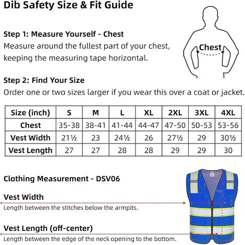 Dib Safety Reflective Mesh Vest High Visibility Two Tone with Pockets and Zipper, Blue Mesh with Yellow Trim XL in Saudi Arabia