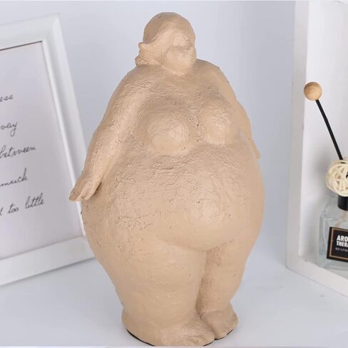 Fat Lady Figurines Yoga Decor,Woman Sculpture Yoga Figurine Creative Woman Ornament Vintage Home Decoration Room Table Craft Gifts (D) in Saudi Arabia