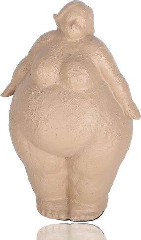 Fat Lady Figurines Yoga Decor,Woman Sculpture Yoga Figurine Creative Woman Ornament Vintage Home Decoration Room Table Craft Gifts (D) in Saudi Arabia