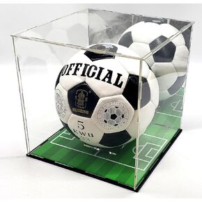 كرة القدم الأكريليك عرض صندوق صندوق مرآة عرض الملعب أحذية حماية من الأشعة فوق البنفسجية 9x9x9 بوصة (2) (مزدوج (2 عرض)) in Kuwait